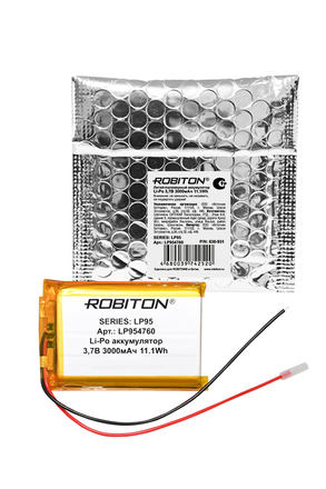 ROBITON LP954760 3.7В 3000мАч PK1