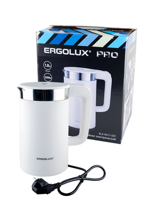 ERGOLUX PRO ELX-KS11-C01 электрический, белый с нерж. сталью
