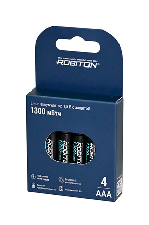 ROBITON 10440-736/box (AAA) 1300мВтч, 736мАч 1,5В с защитой BL4