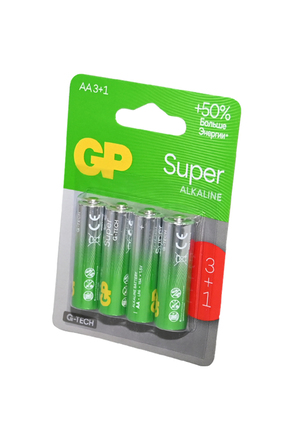 GP Super GP15AA213/1-2CRSBC4 G-TECH LR6 3+1шт BL4