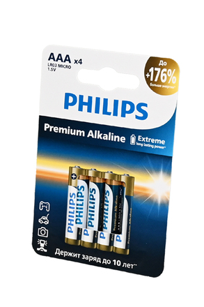 PHILIPS Premium Alkaline LR03M4W/51 LR03 BL4