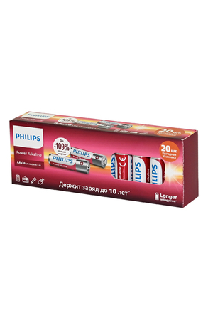 PHILIPS Power Alkaline LR6P20BX/51 LR6 в упаковке 20 шт