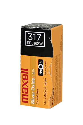 MAXELL SR516SW 317 (0%Hg), упак. 10 шт