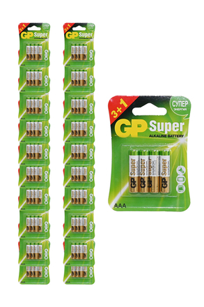 GP Super GP24A3/1PPS-2CR4 LR03 3+1шт BL4 (упаковка 80 шт)