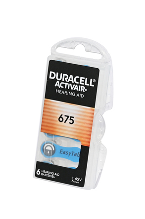 DURACELL HEARING AID ACTIVAIR 675 в пласт. боксе 6 шт
