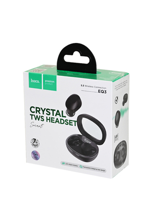 HOCO EQ3 Smart беспроводные TWS с боксом для зарядки, LED-дисплей, Bluetooth 5.3, чёрный BL1