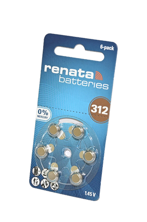 RENATA Zinc-Air 312 (0% Hg) BL6