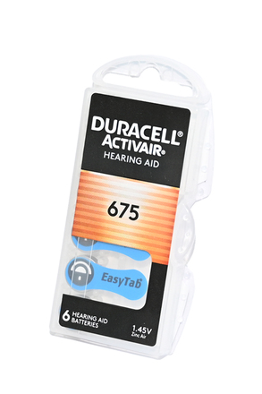 DURACELL HEARING AID ACTIVAIR 675 в пласт. боксе 6 шт